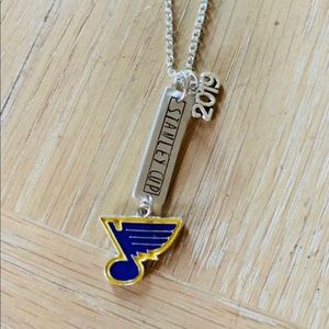 St. Louis Blue Hockey Stanley Cup Necklace